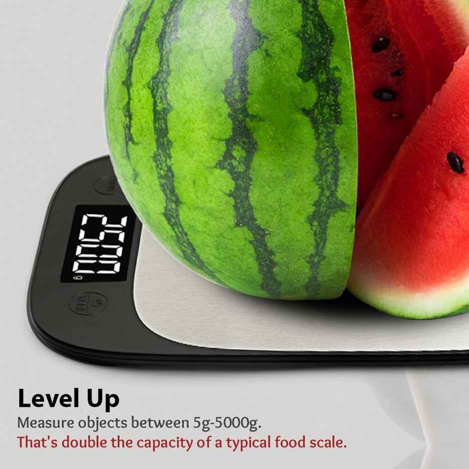 Healthsense Weight Machine For Kitchen, Kitchen Food Weighing Scale, Chef-Mate Ks70