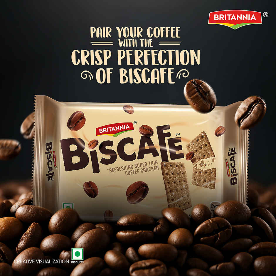 Britannia Biscafe Super Thin Coffee Flavoured Crackers | Combo