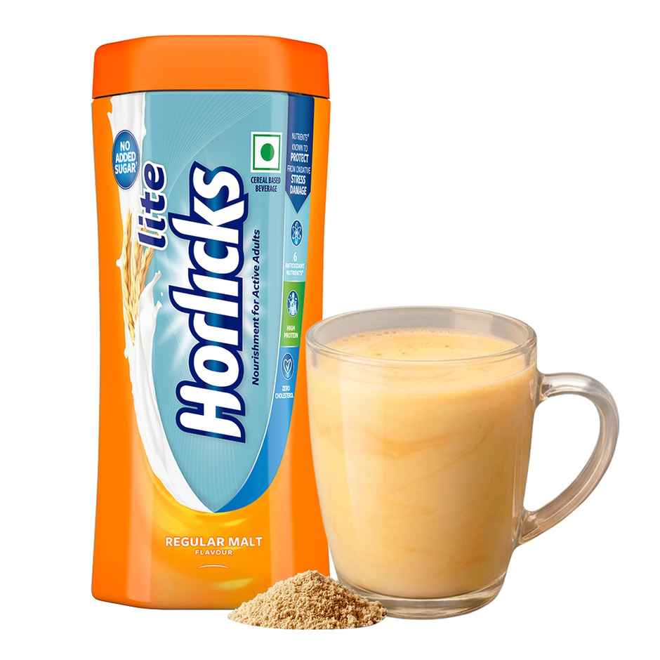 Horlicks Lite Jar Regular Malt Drink Mix