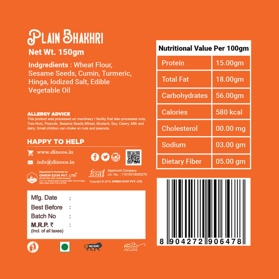 Namaskaram Plain Bhakhri