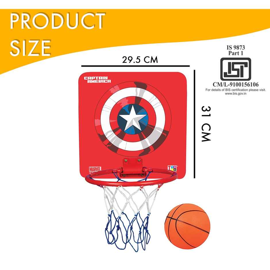 Itoys Face Cut Basketball Set- Captain America (Colour May Vary)