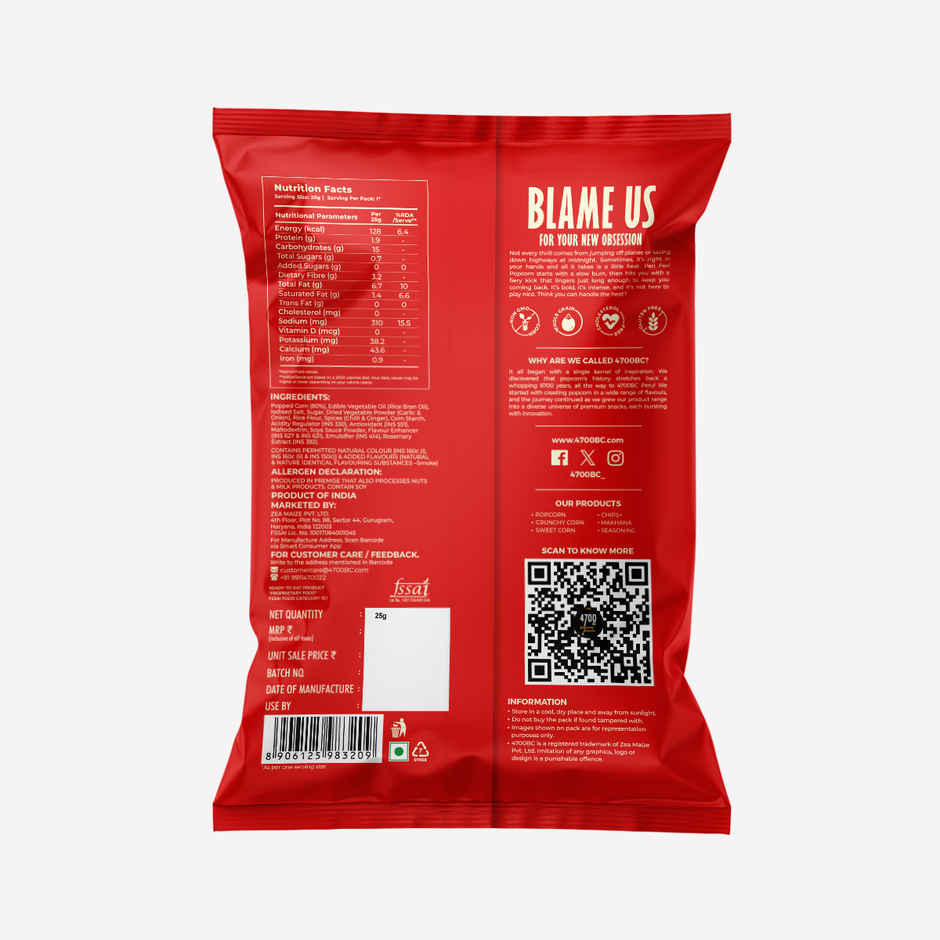 4700BC Cheese Popcorn, Jumbo Pack and Peri Peri Popcorn, Jumbo Pack
