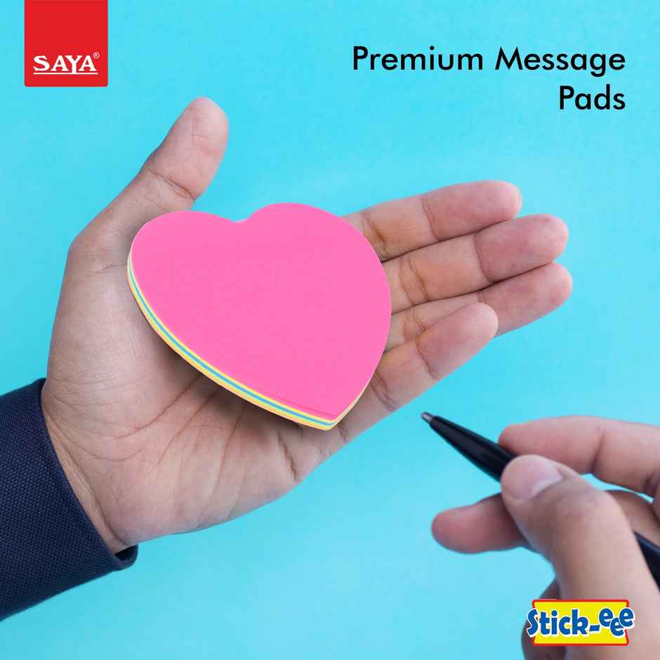 Saya Creative Shape Sticky Notes | Colorful Self-Adhesive Memo Notes for School & Office