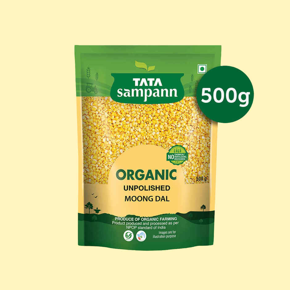 Tata Sampann Organic Unpolished Moong Dal