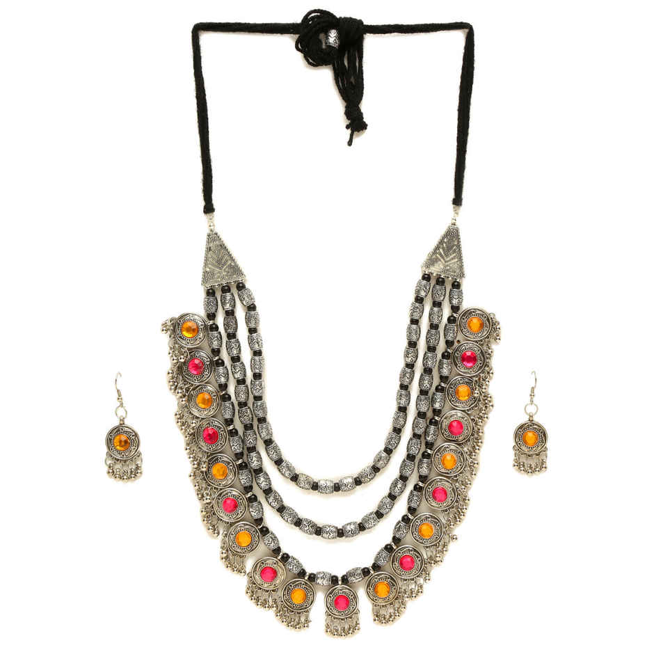 YouBella Afghani Tribal Latest Design Jewellery Jewellery Set for Women (Multi-colour)