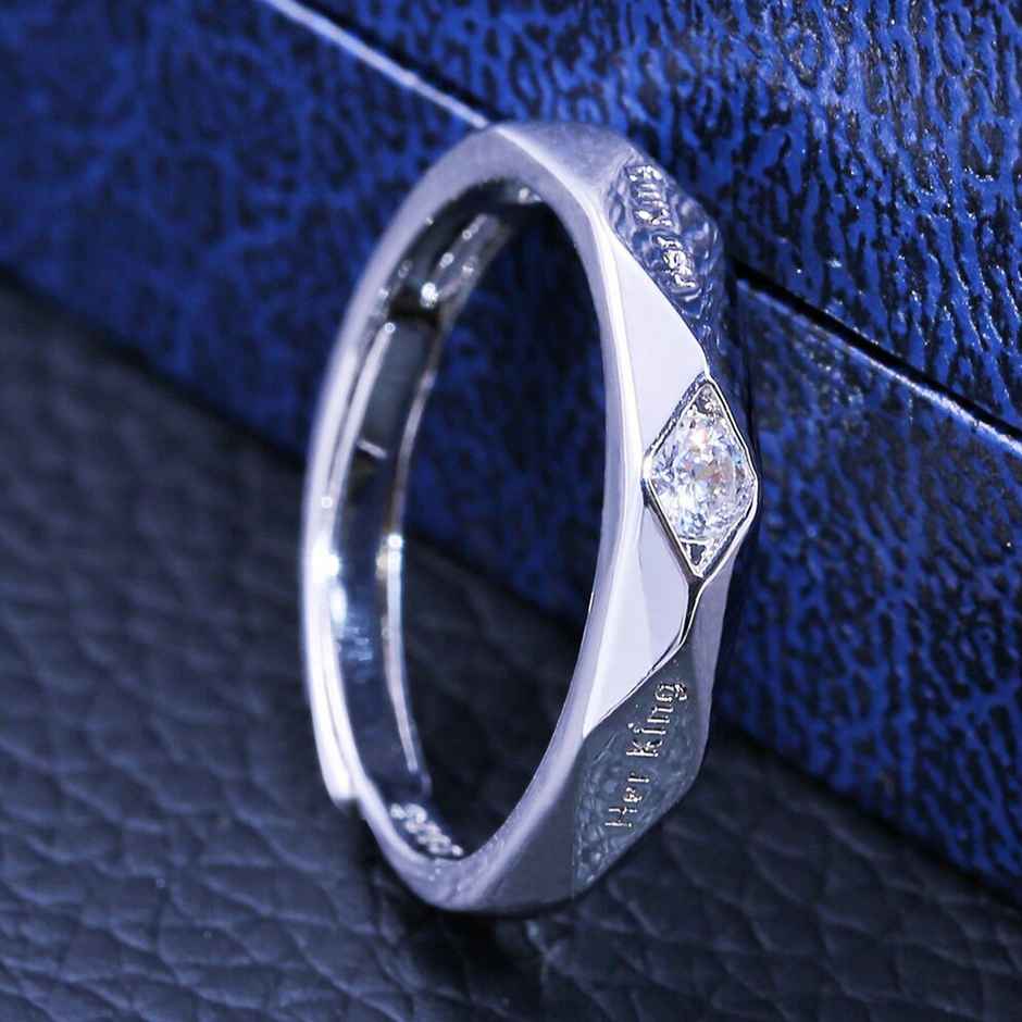 Fashion Frill Women's Couple Rings Silver Onesize