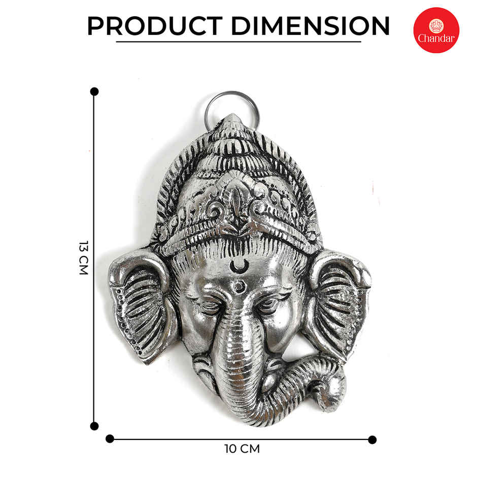 Chandar Baal Ganesh Wall Hanging Metal Oxodised 11.5X9.5 Cm