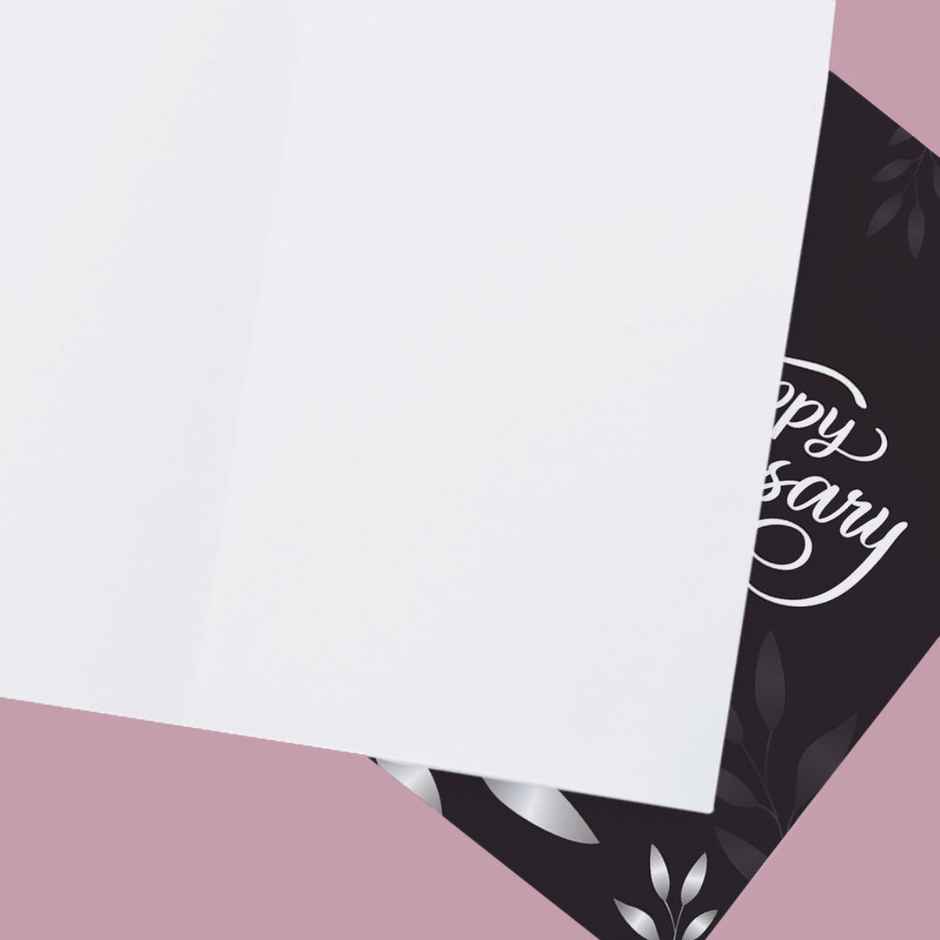 Mad Over Print Black Anniversary Card