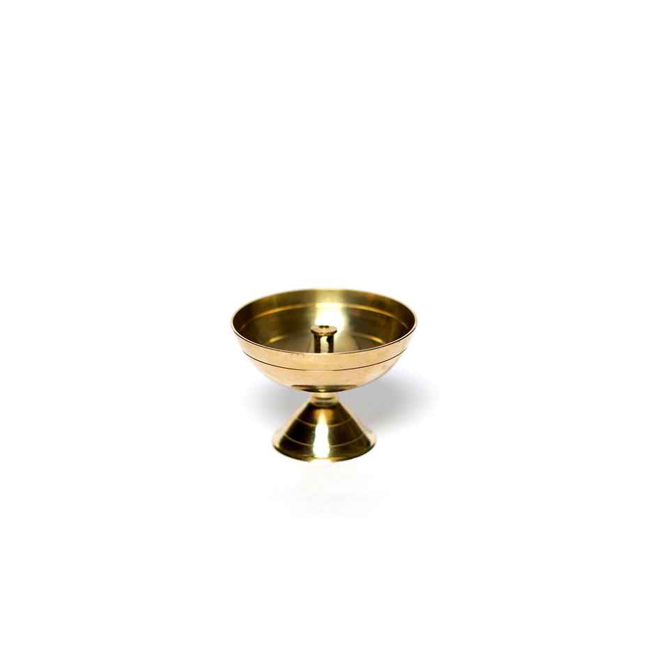 Aradhana Pyali Small Brass Diya | Golden | Traditional | Diya-Pooja | Hem