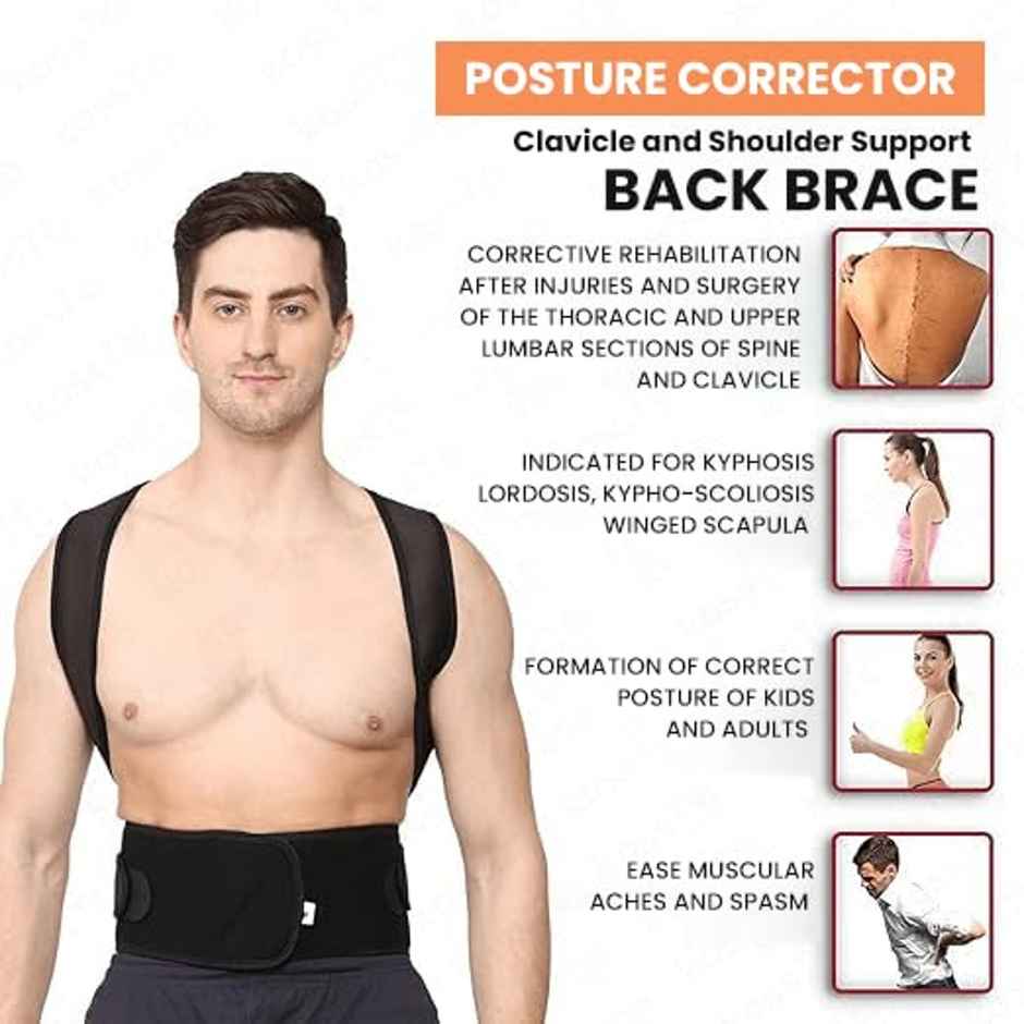 Mayor Posture Corrector For Back Support, Back Pain, Back Straight & Supporter (Free Size)