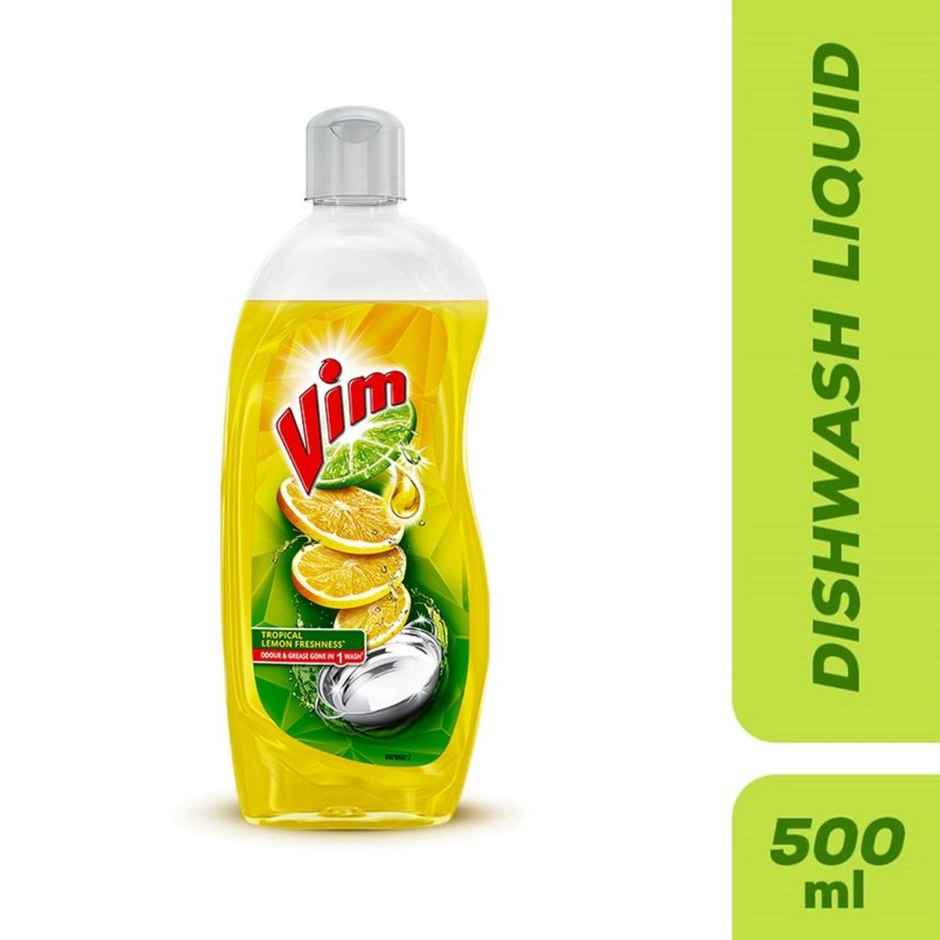 Vim Lemon Dishwash Liquid Gel (500ml) & Wheel Green Lemon & Jasmine Detergent Powder (1kg) Combo