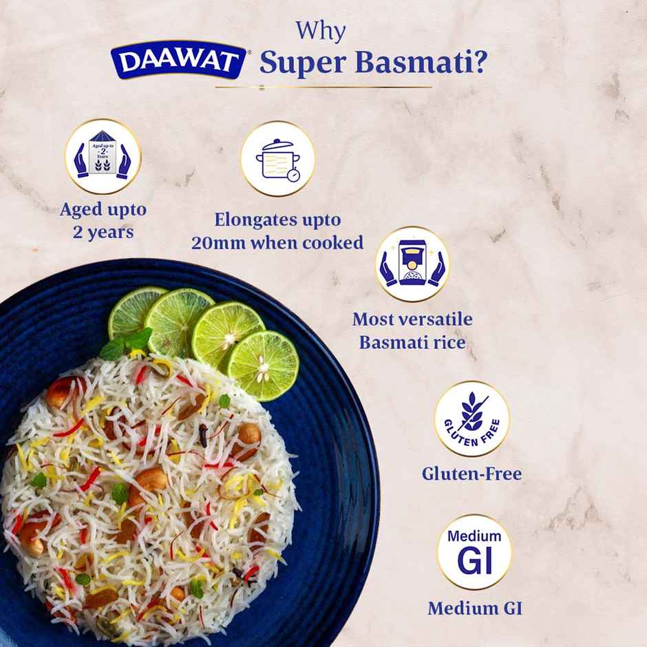 Daawat Super Pure Basmati Rice | Extra Long Grain