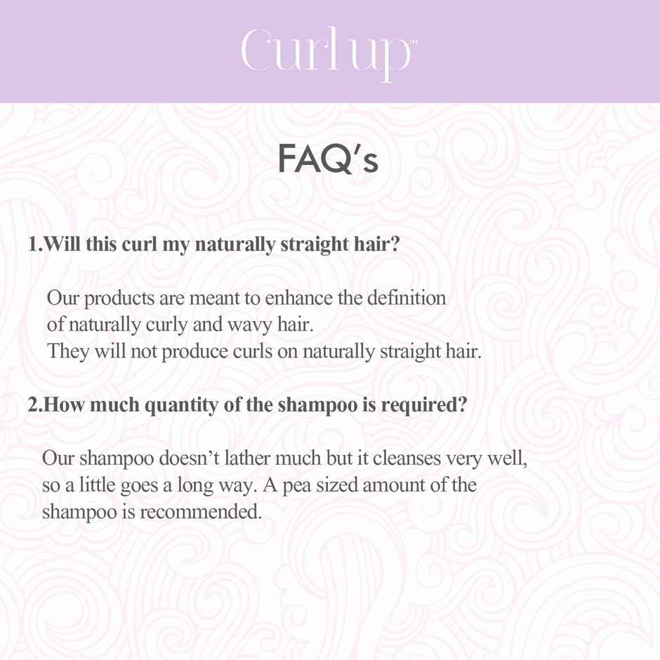 Curl Up Hair Wash Combo With Curly Hair Shampoo And Conditioner | For Frizzy Wavy & Curly Hair