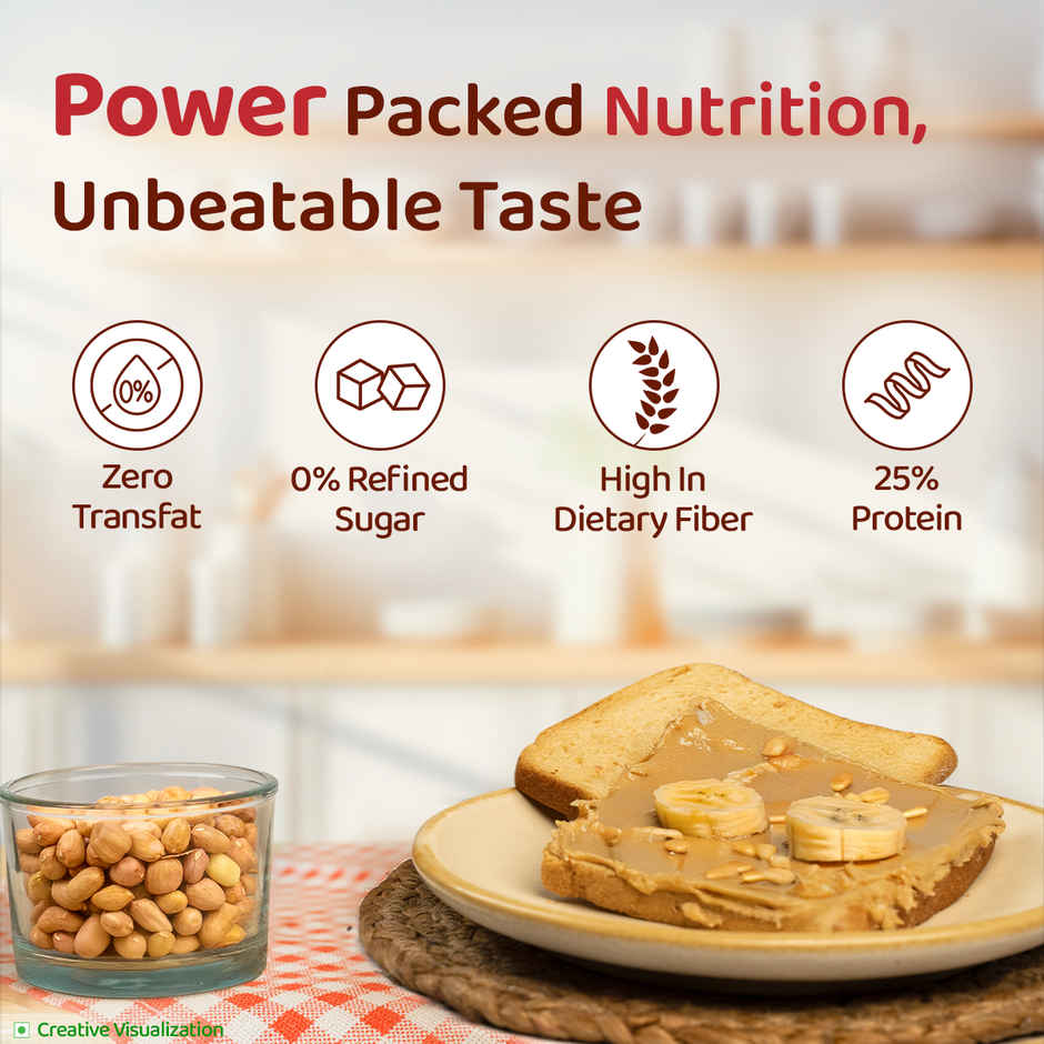 Sundrop Peanut Butter with Jaggery | Crunchy | With 25% Protein | No refined sugar