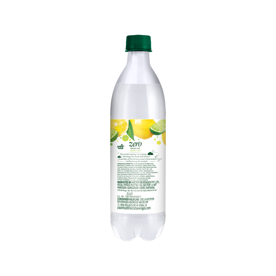 Paper Boat Zero Sugar Lemon Lime Sparkling Water | Sugar Free Cold Drink