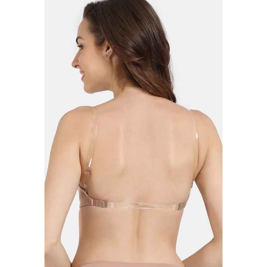 Zivame Women's Beautiful Basics Padded Non Wired 3/4Th Coverage Backless Bra | Skin - 32C