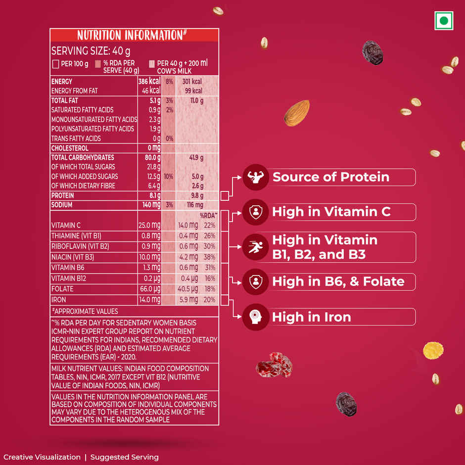Kelloggs Muesli Fruit Nut & Seeds 12-in-1 Power Breakfast Combo