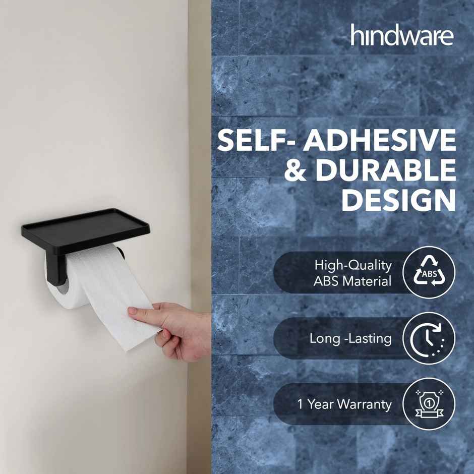 Hindware ABS Toilet Paper Holder | Wall Mount | Mobile Stand