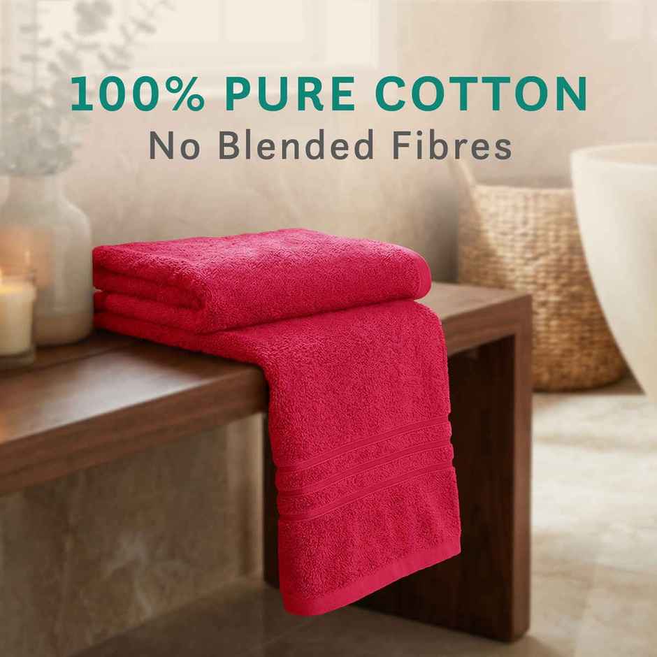 Mytrident Cotton Bath Towel | 400 GSM | Towels for Bath - Candy Glow