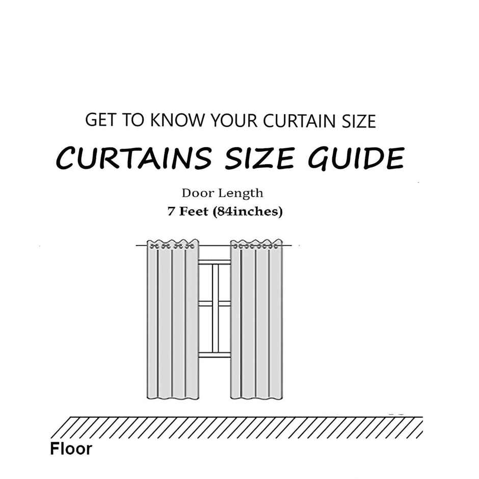 BAY6 Microfiber Cotton Door Curtains | Set of 2 | 7x4 ft | Pink