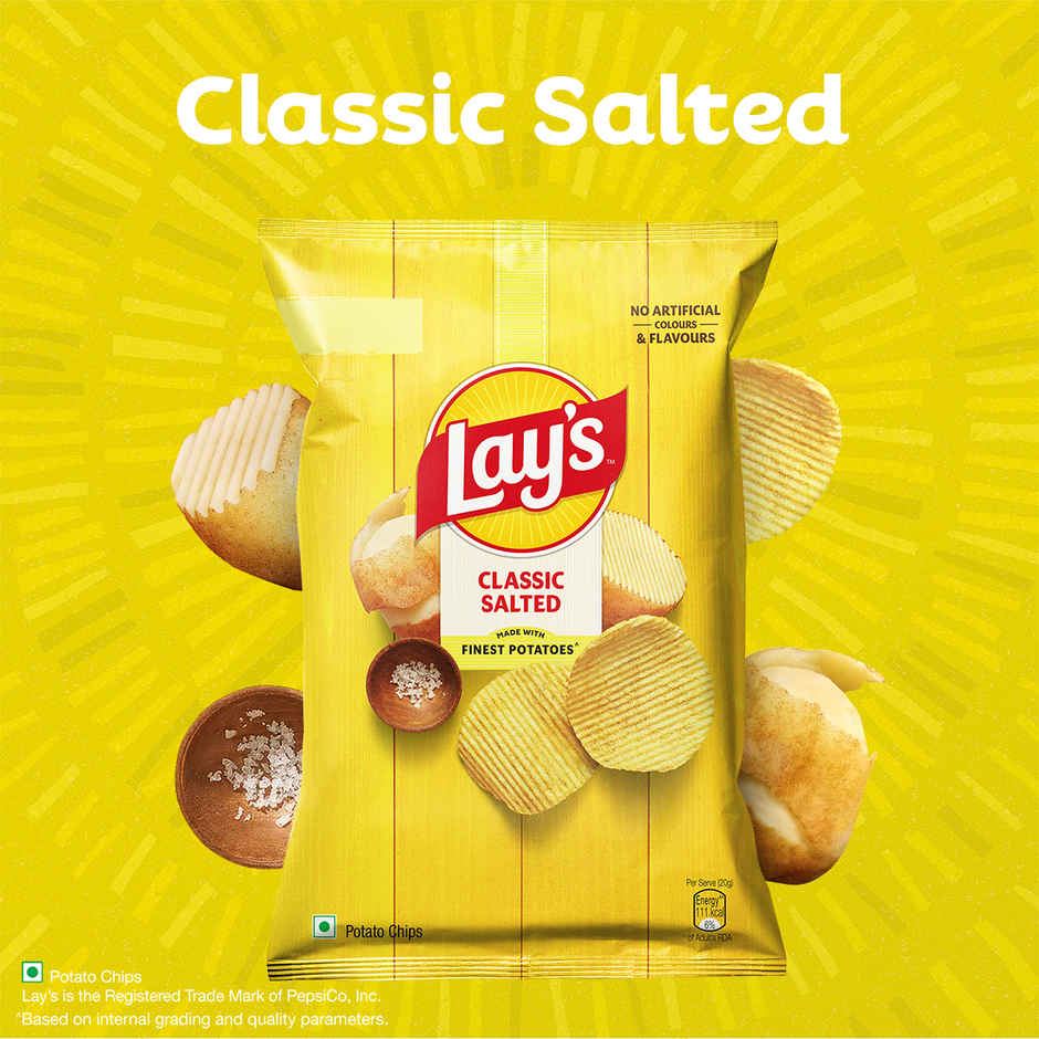 Lay'S Classic Salted Potato Chips(90gms) & The Khao Project Hummus Trio - Classic Roasted Garlic & Dill & Masala(150gms) Combo