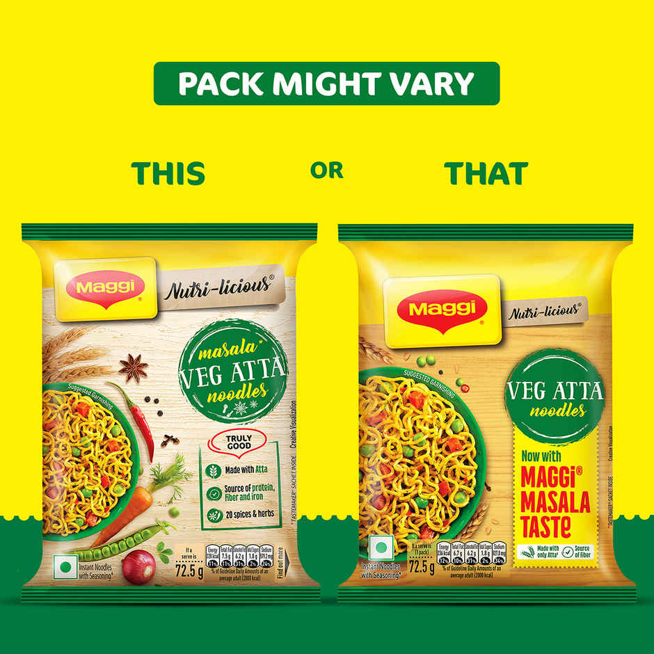 Maggi Veg Atta Noodles Made with Only Atta flour