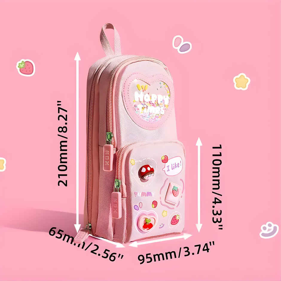 Fablue Happy Times Premium Multifunctional Pencil Pouch | Light Purple