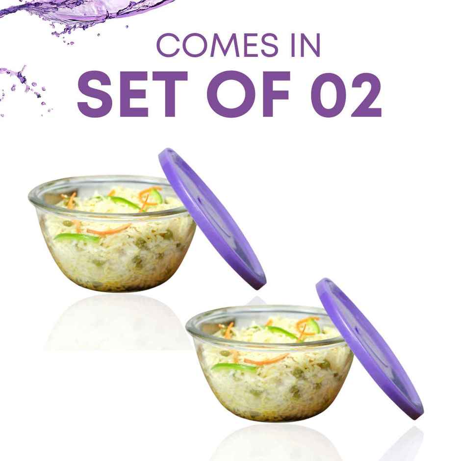 Yera 2 Pc Bowl Set With Lids 435 ml Each