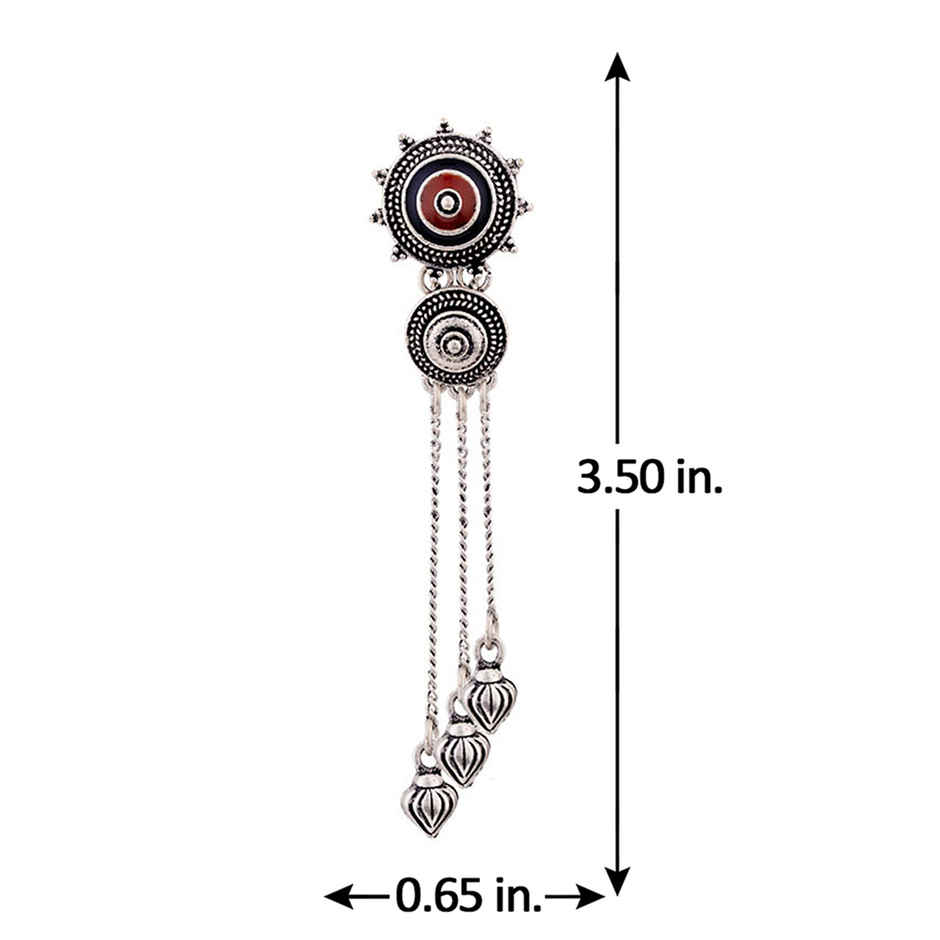 Voylla Mandala Tassels Drop Earrings