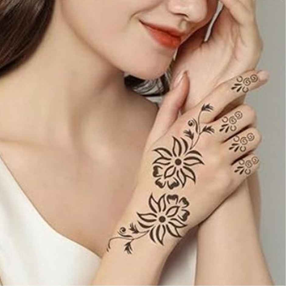 Sanfe Mehndi Stencil Assorted Set, Henna Tattoo Stencil/Sticker Style 7