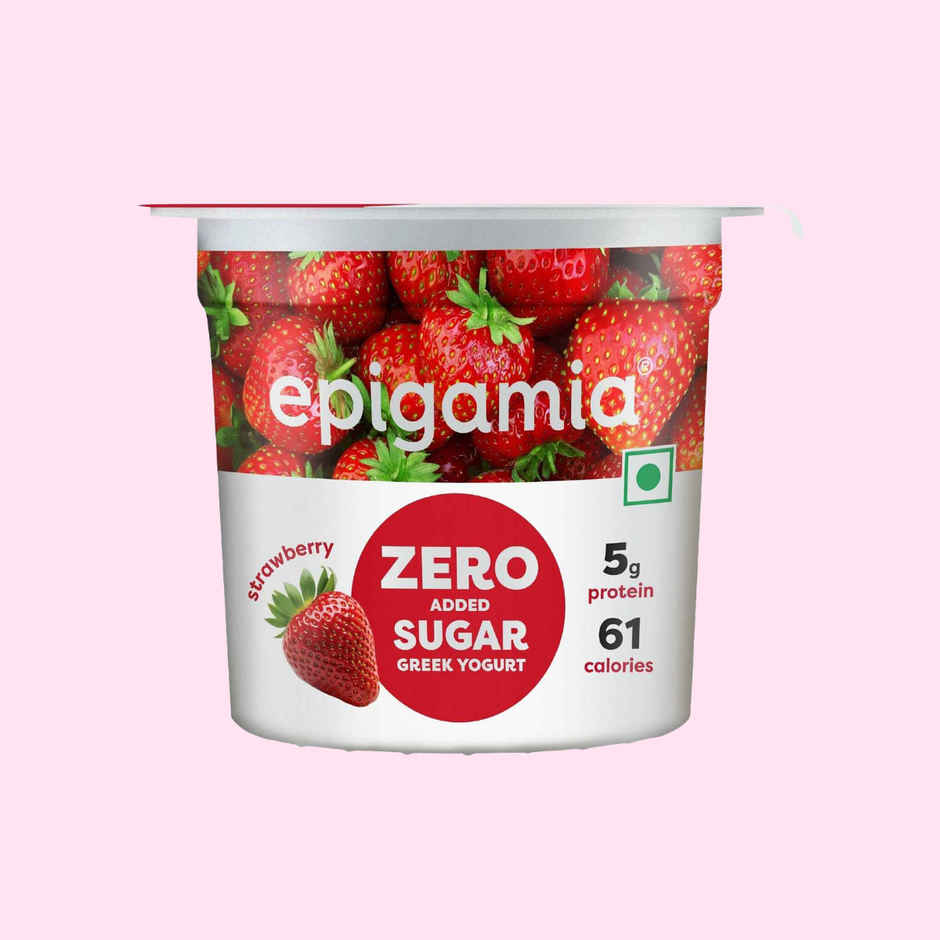 Epigamia No Added Sugar Strawberry Yogurt