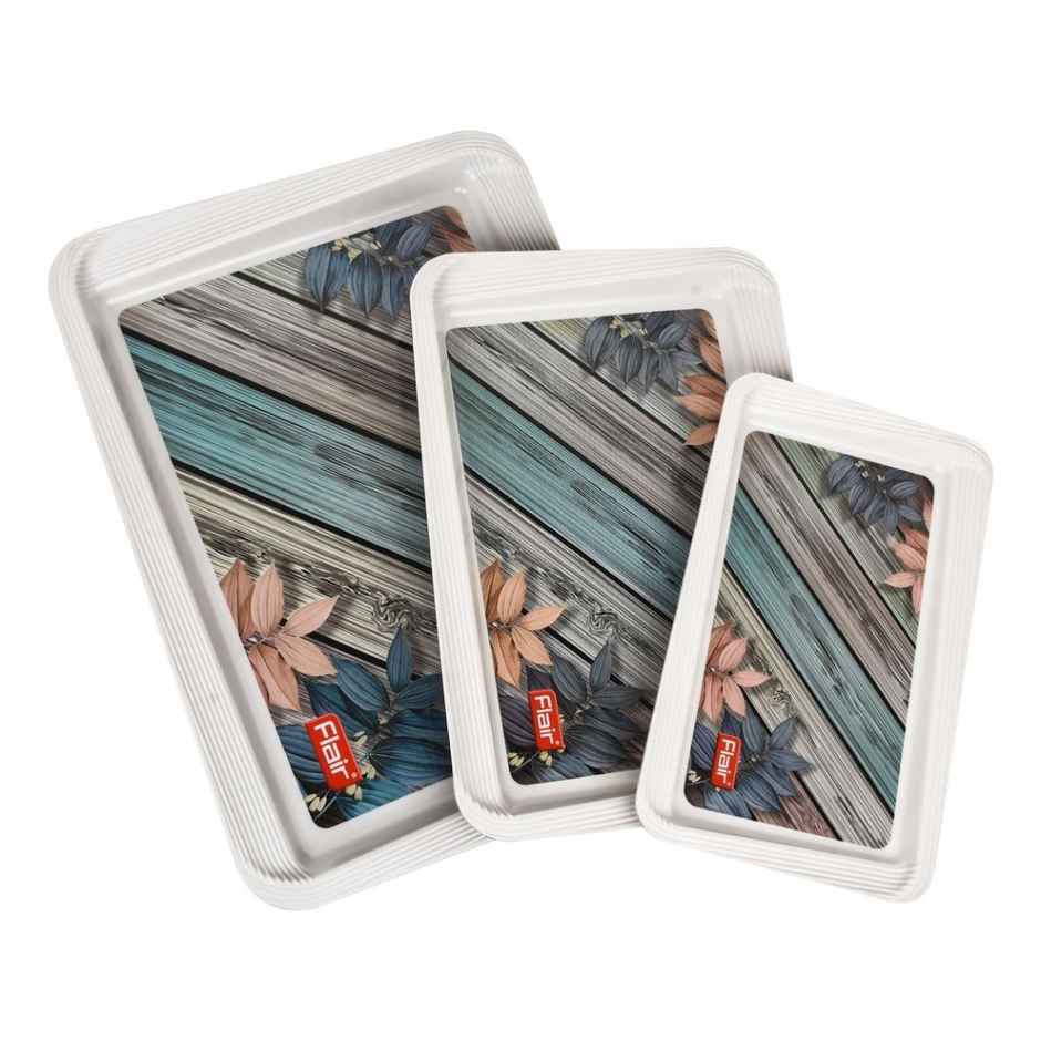 FLAIR Regal Serving Tray Set | Grey