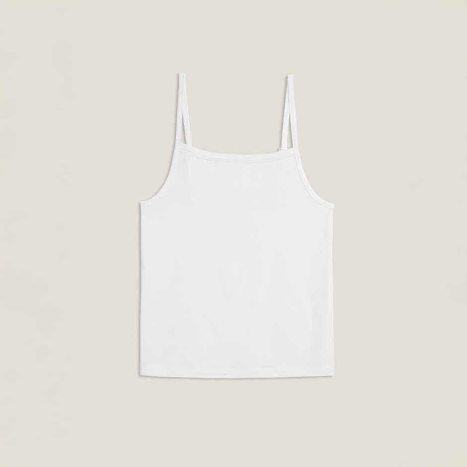 XY Life Spaghetti, Tencel Modal Spaghetti for girls, Antimicrobial - White+Black | 13-14Y| Pack Of 2