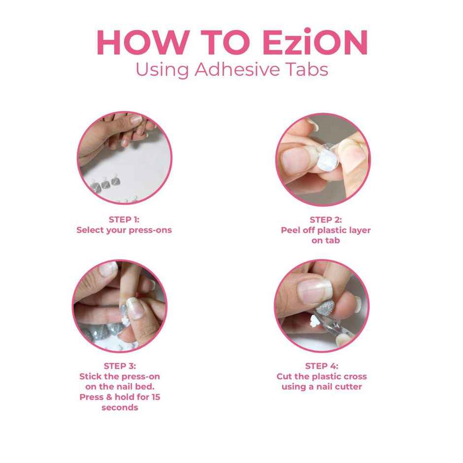 Kidezi By Soezi- Press On Nails - Unicorn Dreamy - 24 Reusable Pre Tabbed Nails