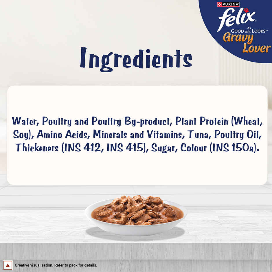 Felix Purina Felix Gravy Lover, Meaty Tuna Chunks