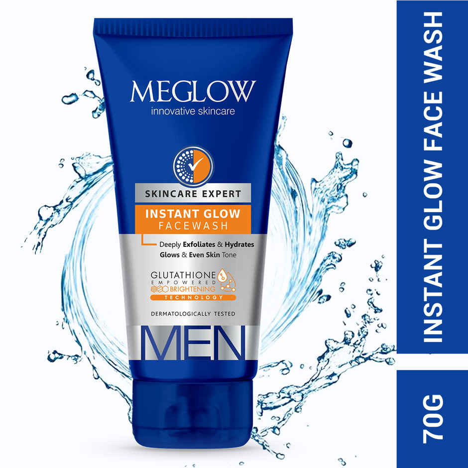 Meglow Skin Brightening Men Face Wash | Lightening Formula | Clear | Radiant Skin