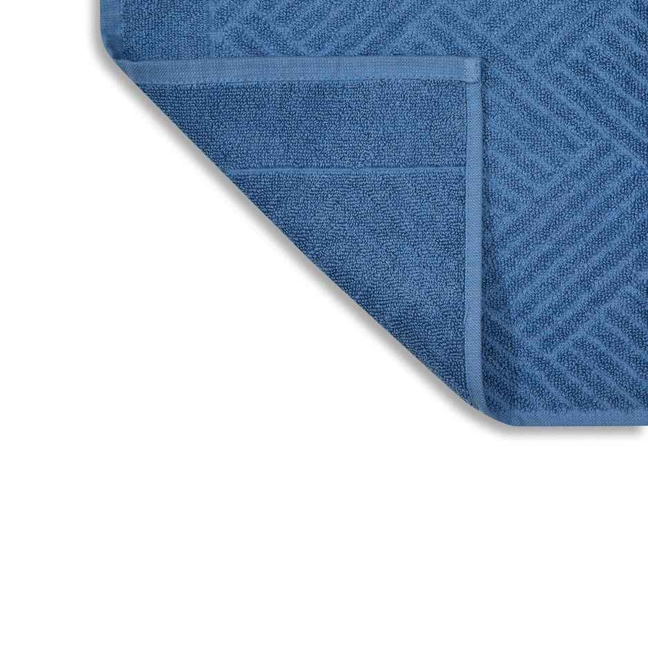 Fabindia Blue Cotton Woven Hand Towel