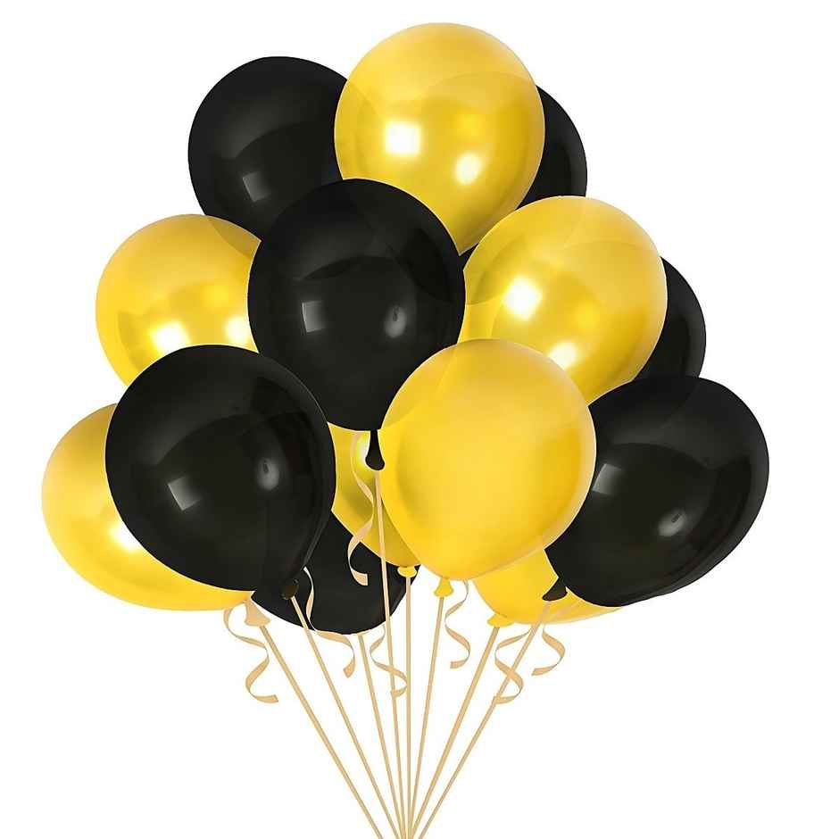 Balloons for Elegant Party Decoration | Black & Gold | Se7en