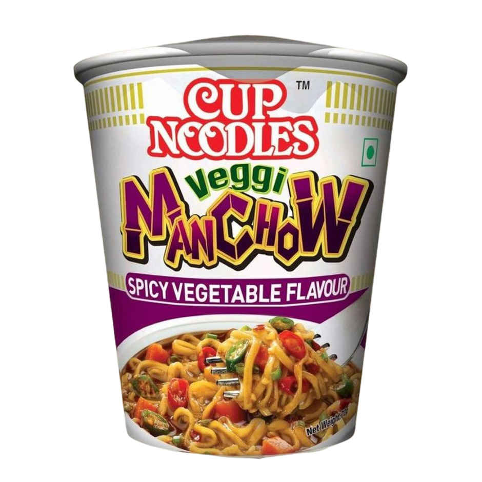 Nissin Cup Veggie Manchow(70gms) & Indo Nissin Pokemon Ramen Fun Masala | Flavorful Instant Noodles(45gms) Combo