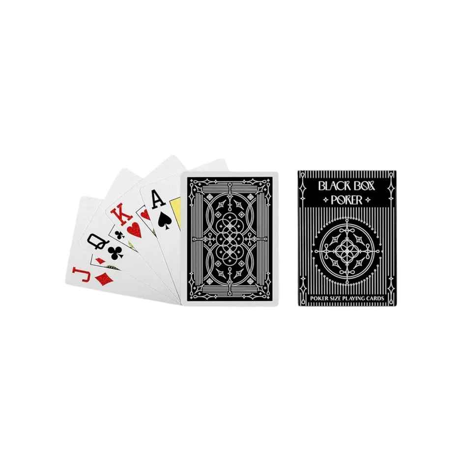 Parksons Cartamundi Black Box Poker Playing Cards | Vanguard - Black And White