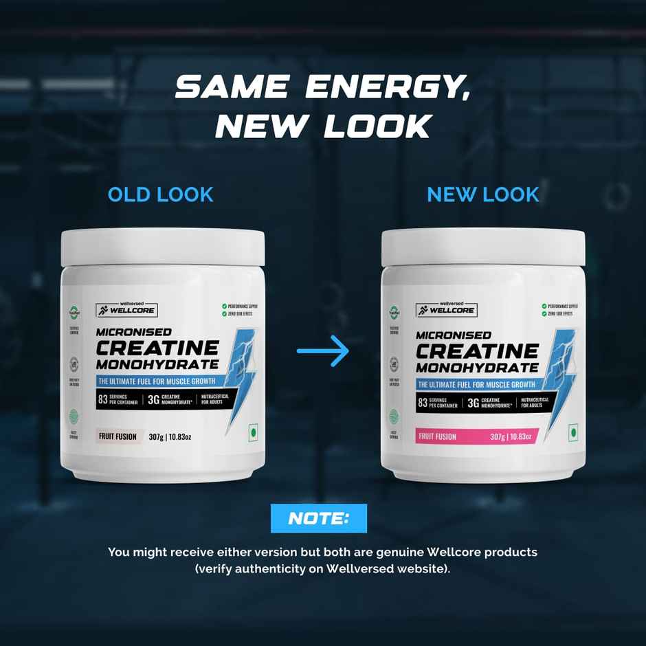 Wellcore Pure Micronised Creatine Monohydrate Fruit Fusion