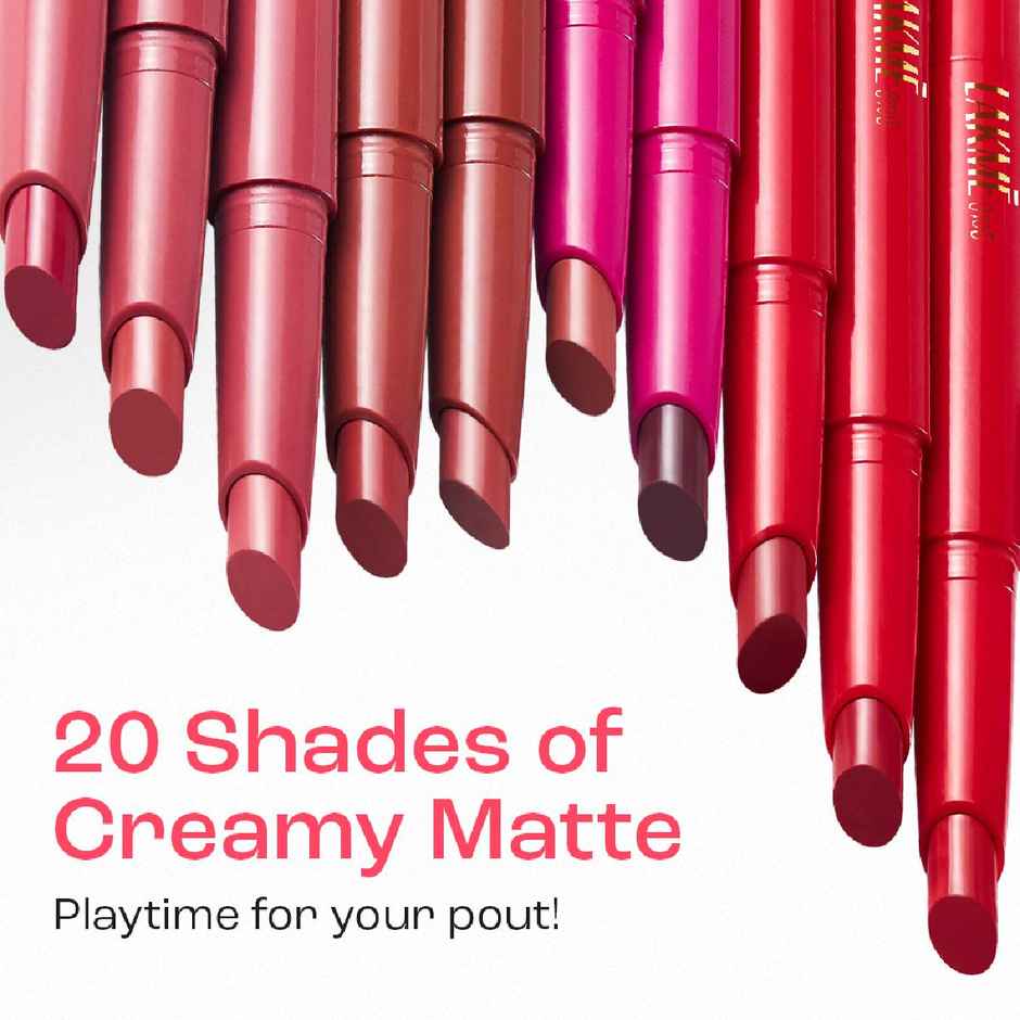Lakme 9 to 5 Forever Matte Lip Crayon | Vitamin C | Long-Lasting Hydration | Classic Nude