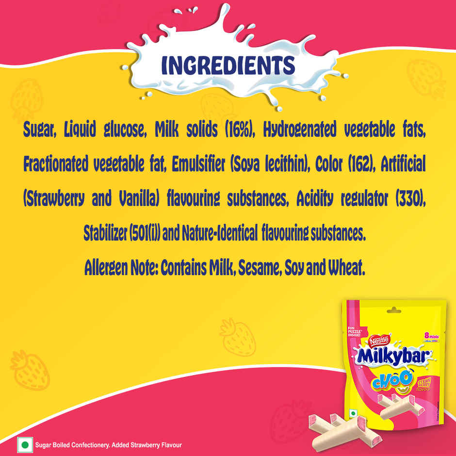 Nestle Milkybar Choo Strawberry Sharebag Chocolate
