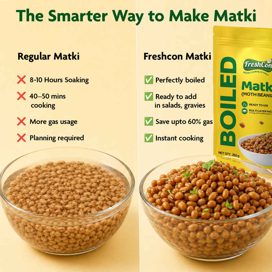 Freshcon Boiled Matki | Moth Beans