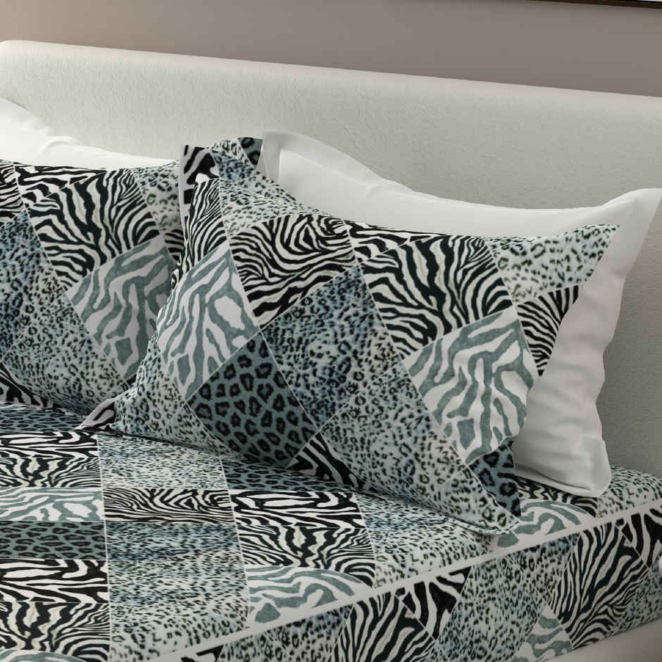 Boutique Living Untamed 100% Cotton 270 TC Bedsheet with 2 Pillow Covers