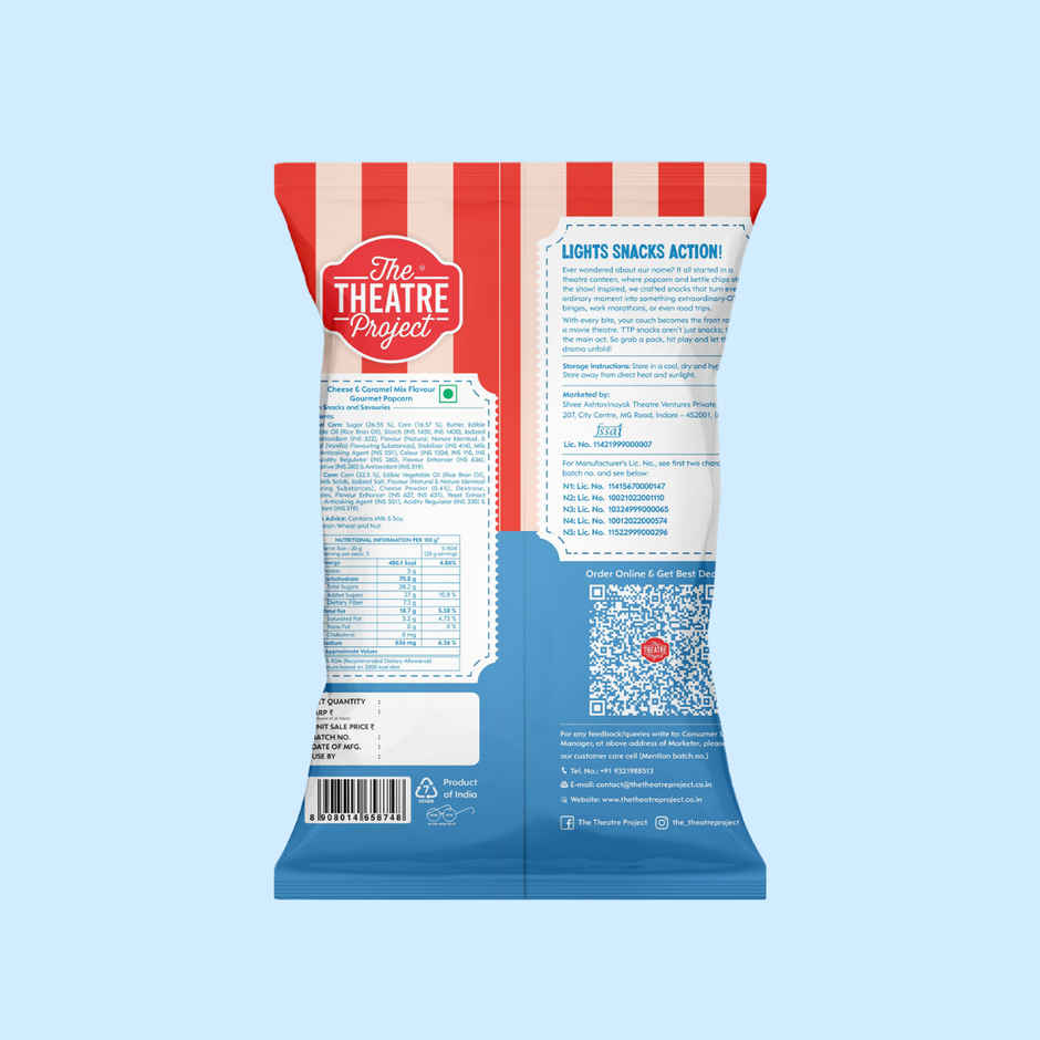 The Theatre Project  Popcorn Cheese & Caramel Pouch