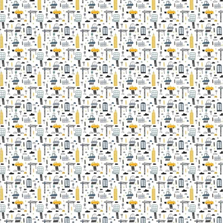 Paperpep White Car Print Gift Wrapping Paper | 19 x 29 Inch | Pack Of 5 Sheets | In Roll Pack