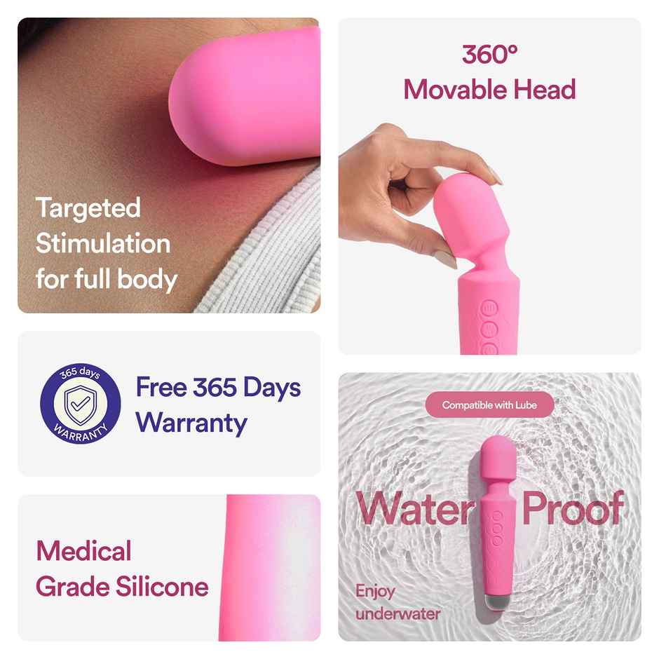 Bold Care Rhythm 20 Modes 360 Movable Head Flexible Wand | 1 Year Warranty