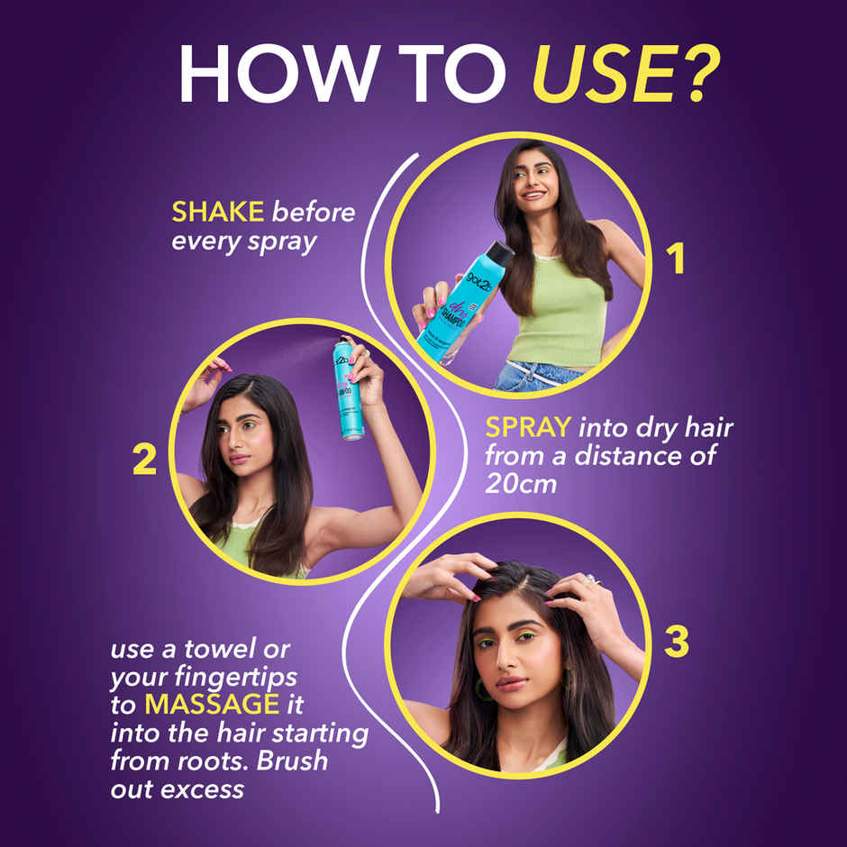 Dry Shampoo Instant Fresh Up Extra Volume, Cleanser With 48hrs Fragrance