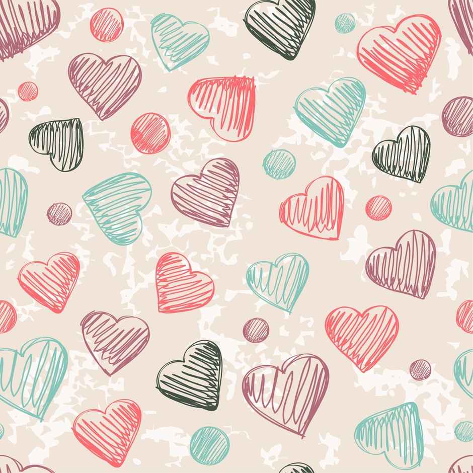 Paperpep Beige Multiple Hearts Print Gift Wrapping Paper | 19 x 29 Inch | In Roll Pack